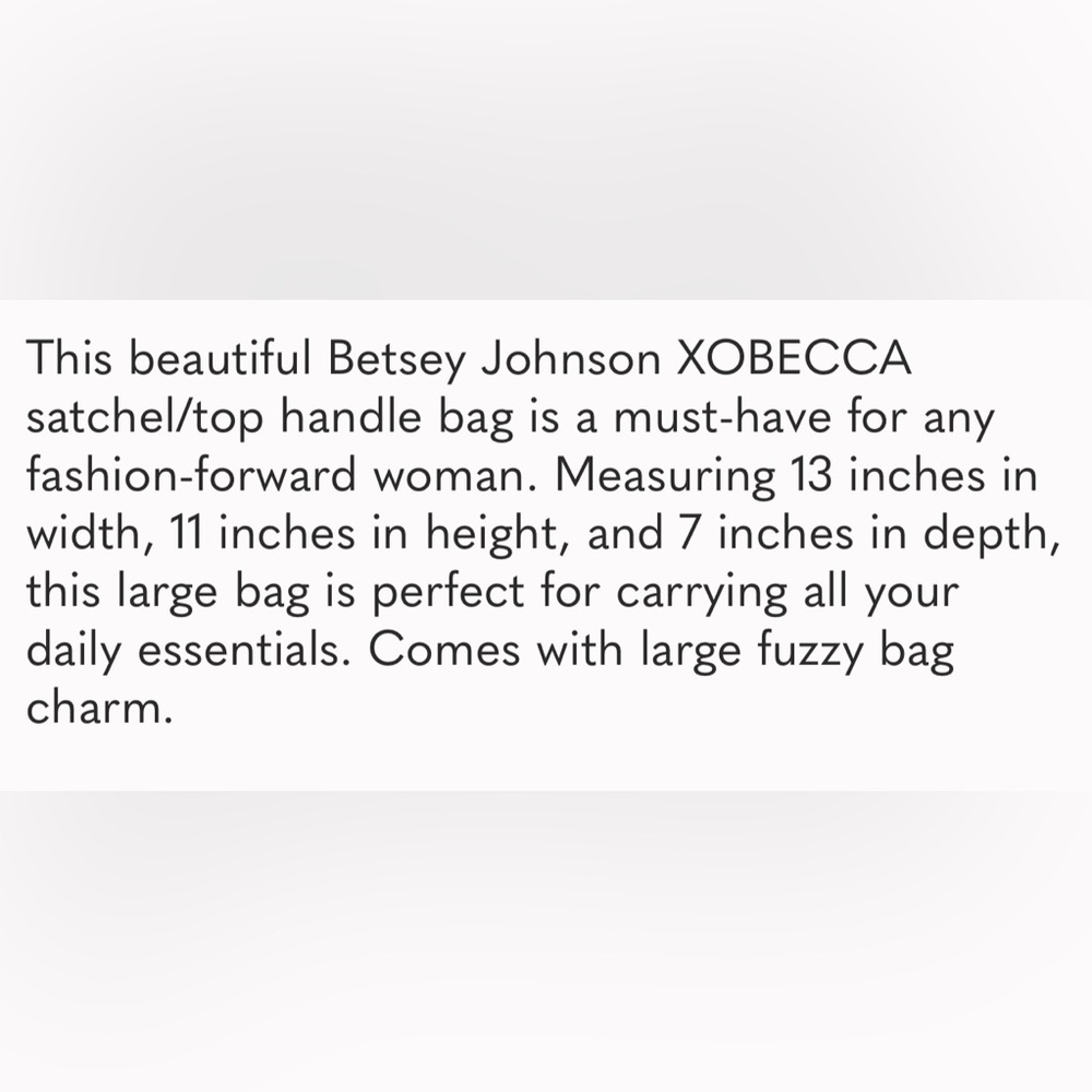 ❌ SALE❌🔥HARD FIND🔥 Betsey Johnson XObecca Hearts Crossbody Tote Bag. NEW. - Picture 9 of 11